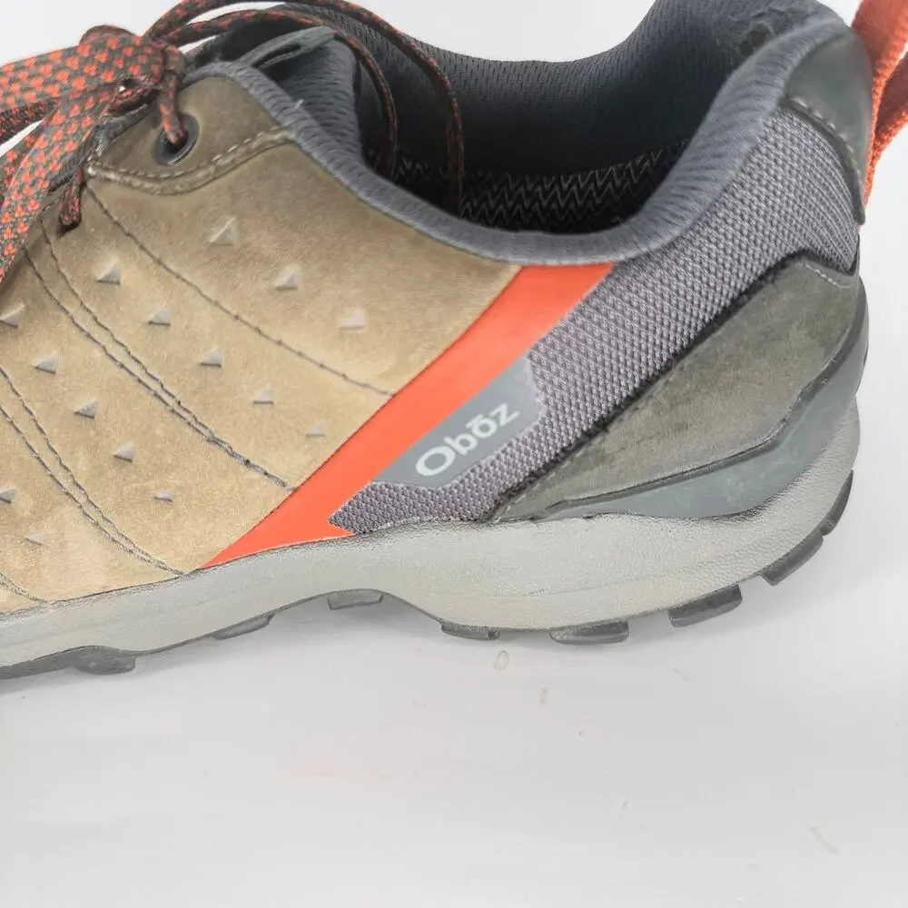 Oboz Hiking Shoes Men's UK 9 Tan Nubuck Trail Sneakers BDry Waterproof Outdoor